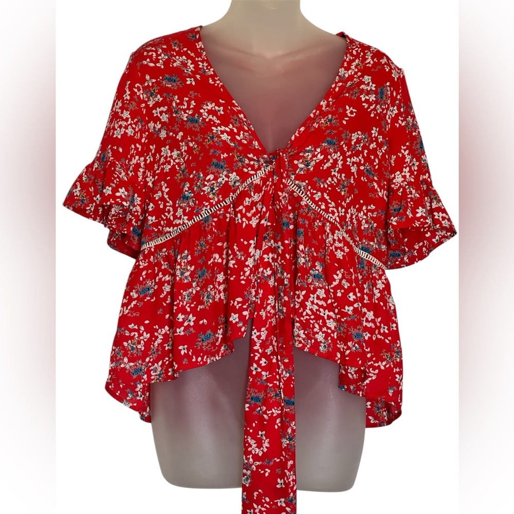 Floral tie top